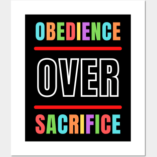 Obedience Over Sacrifice | Christian Typography Posters and Art